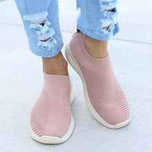 Load image into Gallery viewer, Vertvie Plus Size 35-43 Women Walking Shoes 2019 Fashion Slip On Sock Mesh Female Sneakers Flat Casual Shoes Jogging Hot Sale