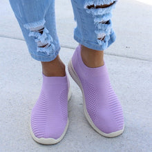 Load image into Gallery viewer, Vertvie Plus Size 35-43 Women Walking Shoes 2019 Fashion Slip On Sock Mesh Female Sneakers Flat Casual Shoes Jogging Hot Sale