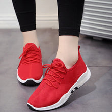 Load image into Gallery viewer, 2019 Spring and summer Designer Wedges Red Black Platform Sneakers Women Shoes Casual Air Mesh Female Shoes Woman #O