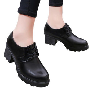 2019 women's thick-bottomed round head for female shoes